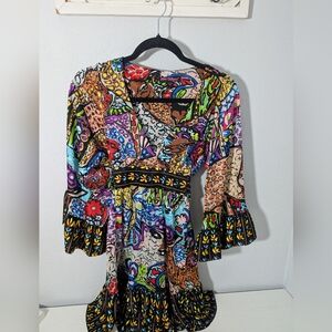 Betsey Johnson Bambi Bell Sleeve Dress Sz 2